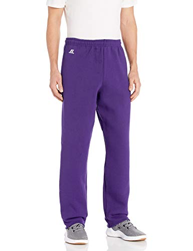 Russell Athletic Men s Dri-Power Open Bottom Sweatpants with Pockets, Purple, 3X-Large
