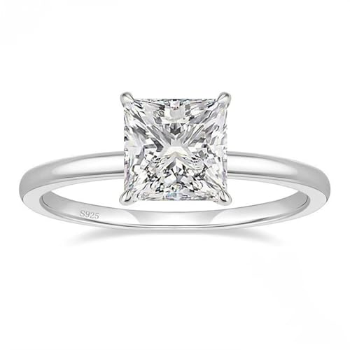 Alliance carrée en argent à porter au quotidien, bague anneau lisse femme