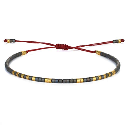 Image of C.QUAN CHI Handmade Friendship Beaded Bracelet Adjustable Colorful Miyuki Beads Bracelet