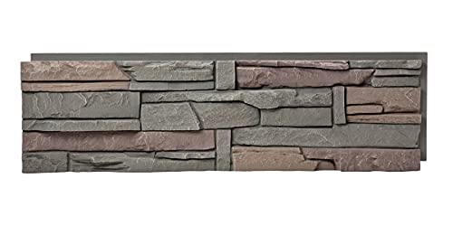 GenStone Faux Stacked Stone Panel 41" x 11.25" in Keystone Color for Do It Yourself Friendly Home Improvement Projects