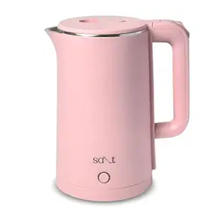 Salt SteamWell Pro Premium Electric Kettle | Super Fast Heating with 1500W Power | Auto Shut Off & Boil Dry Protection | Rust Free Stainless-Steel I Dual Layer Cool Touch Surface | 1.8L (Pink)