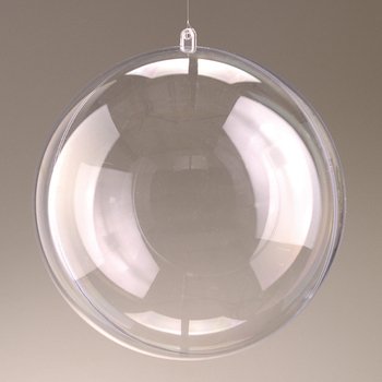 Lot de 5 Boules en Plastique Transparent séparable diam 10cm, Contenant Cristal sécable Alimentaire