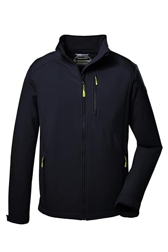 killtec Hombres Chaqueta softshell/chaqueta outdoor con cuello alto KOS 263 MN SFTSHLL JCKT, blue, S, 41262-000