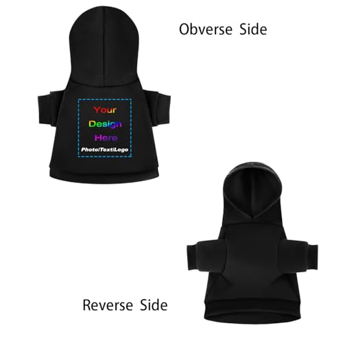 Personalisiertes Haustier-Sweatshirt mit Namen und Fototext, individuelles Haustier-Hunde-Sweatshirt, individueller Pullover mit Kapuze für Hunde, Welpen, Geschenke für Haustier, Katze, Hund