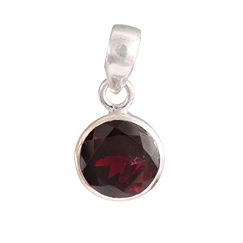 Pendentif grenat argent 925 rond pour affirmer votre personnalité unique avec élégance