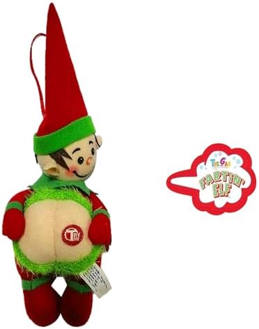 Farting Elf Christmas Ornaments Red-Funny Christmas Tree Decoration-Stocking Stuffer Nice Gag Gift-He Farts The Song Deck The Halls When You Press His Body-Measures 6x7 Inches image 5