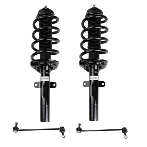 225-0970 - SuperSpring contacts the Chassis - 2018-2019 Forest River Crossfit 6 TRQ Front Suspension Kit Complete Strut & Coil Spring Assembly Sway Bar Stabilizer Link for 2015-2020 Ford Transit-150 Transit-250 Transit-350