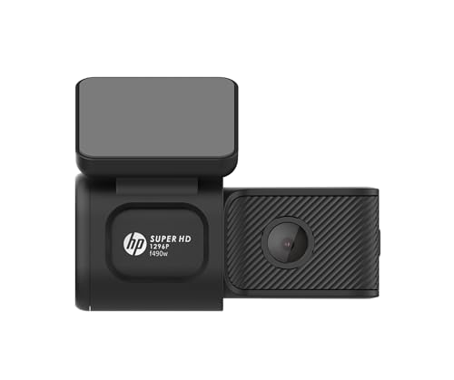 Image of HP Dash Cam F490w: Super HD 1296P, 121 Wide Lens, F2.0 Aperture, Low-Light Clarity, Wi-Fi app (Go Moto Plus), Loop Recording, Parking Mode, G-Sensor, mic, Speaker, 128GB microSD Support