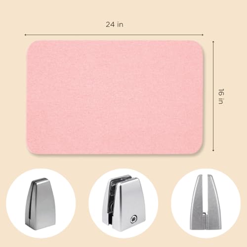 Image of Timber Acoustics Acoustic Desk Divider | Reduce Noise And Visual Distractions | Privacy Panels For Office - Classroom Soundproofing | Table Mounted (16 inch x 24 inch) (Pink, Set of 2)
