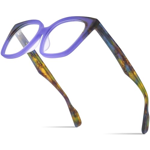 Image of HEPIDEM Gradient Multicolor Acetate Glasses Frame Women Big Oversize Eyeglasses 2023 New Spectacles Eyewear