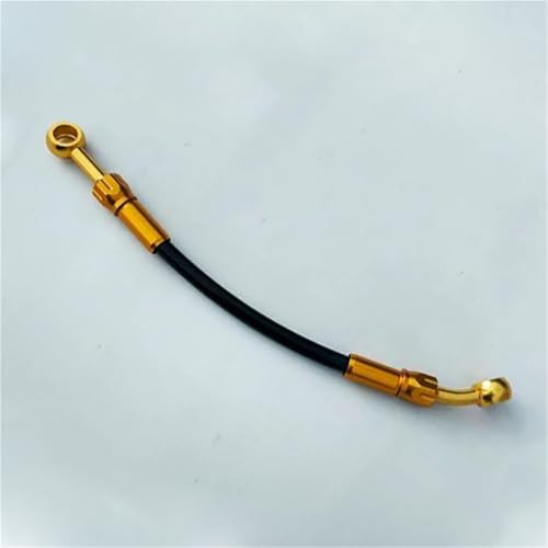 Conducto de freno AN3 trenzado de 210 cm con acero inoxidable y racor banjo M10 orientable