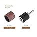 uxcell 50 Pcs 1 Inch Sanding Sleeves Sandpaper Set 80 Grit with 2 Pcs 0.79 Inch Drum Mandrels for Rotary Tools