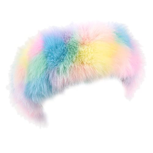 ワイドヘッドバンドの毛皮のようなヘアバンド冬の温かいヘッドギア人工ヘッドドレスパーティーコスチューム女性ヘッドACCS