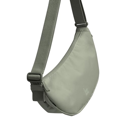 GOT BAG Crossbody Moon Bag | Halbmond Handtasche Wasserabweisend | Stylische Umhängetasche mit verstellbarem Gurt (bass, small)