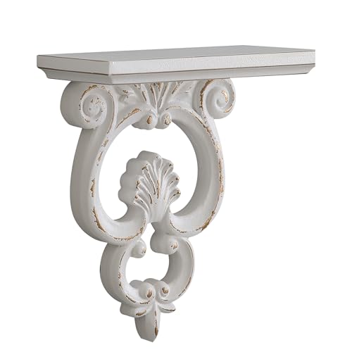 SOFE French White Floating Shelf Wood, Shabby Chic Shelves for