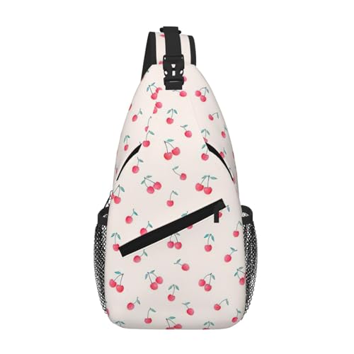 Sac à dos à bandoulière stylé imprimé cerises pour vos sorties urbaines
