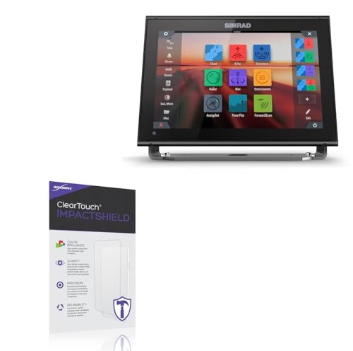 BoxWave Screen Protector Compatible with Simrad GO12 XSE - ClearTouch ImpactShield (2-Pack), Impenetrable Screen Protector Flexible Film