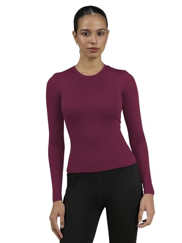 Image of CAVA Sculpt Crew Top for Women | Snug Sculpted Fit, Long Sleeves, Classic Crew Neck, Minimal Branding, Everyday Activewear Tee