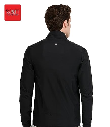Scott International Polyester Men's Lightweight Water Repellent Foldable & Compact | Perfect For Any Kind Of Outdoor Adventure And Sports Jacket (Ss23-Idry-Jkt-Bl-M_Black_Medium)