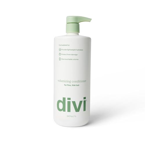 Divi Volumizing Conditioner for Women and Men - Lightweight Volume Conditioner for Fine Hair - Designed to Strengthen and Protect the Hair from Damage, 1L