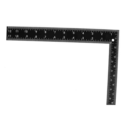 Gatuida Escuadra De Ángulo Recto Regla Cuadrada De Acero Negro Para Cuero y Carpintería Herramienta De Medición Compacta Ligera Para Manualidades y Bricolaje