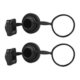 Jotekonoby Paquete de 2 válvulas de aire para barco inflable, canoa, balsa, cama de aire, repuesto de inflado en espiral con sello de goma, diámetro de rosca de 20 mm, color negro