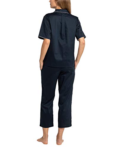 Seidensticker-Damen-Popeline-Durchgeknoepfter-Pyjama-Lang-Pyjamaset