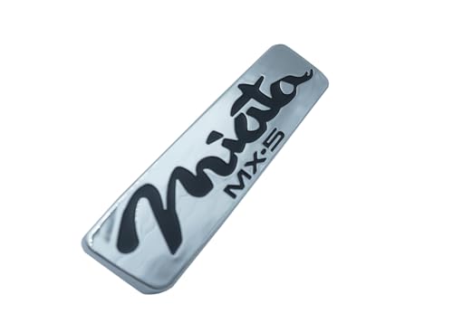 Image of 1x Miata MX-5 Replacement for 1998-2005 Rear Emblem Nameplate Badge (Silver)