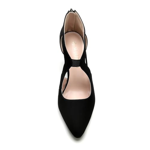 WuORWu Women's Closed Toe Pumps4