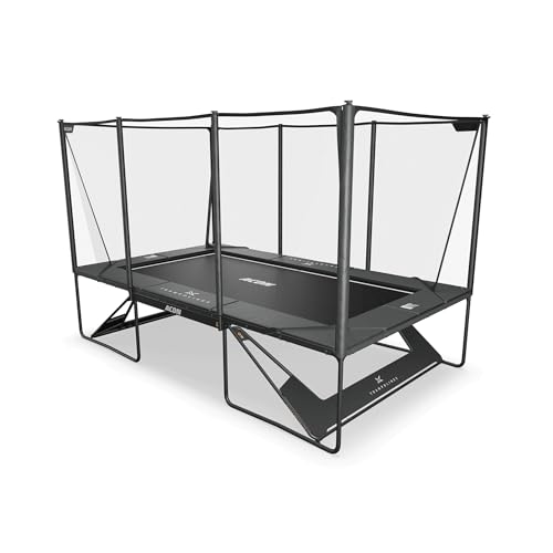ACON X 17ft Black Rectangular Trampoline with Enclosure...