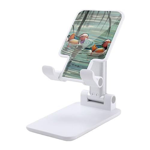 Support de téléphone portable pour bureau pliable style canards mandarins