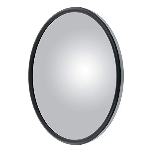 RETRAC 610673 8-Inch Stainless Steel Center-Mount Convex Mirror Head with J-Bracket, Universal Driver or Passenger Side