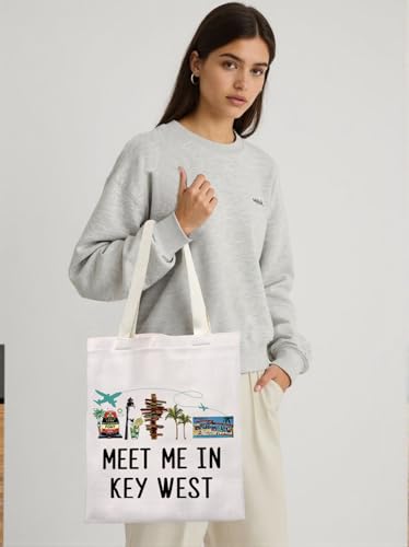 KUIYAI Key West Tote Bag Florida Beach Shoulder Bag VacationTrip Gift Home Town Travel Gift Meet Me In Key West Gift 6