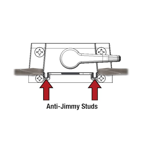 Image of Prime-Line F 2744 Sash Lock, Single Unit, White - Diecast Construction, White Powder Coat w / Enamel Finish, Designed for both Single & Double Hung Windows (Single Pack)