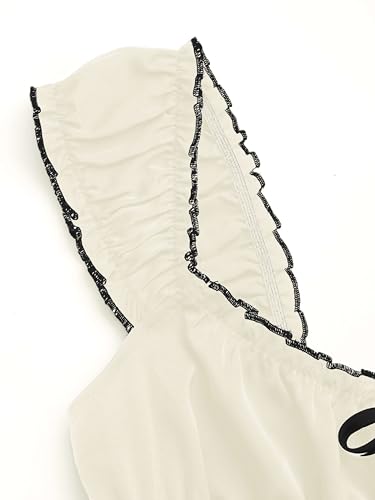 CIDER Contrasting Trim Knotted Short Sleeve Blouse2