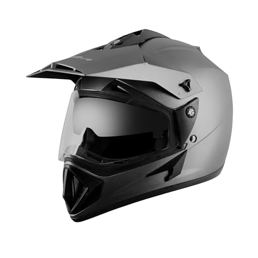 Vega Off Road OR-D/V-DA_M Full Face Motocross Helmet (Dull Anthracite, M)