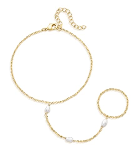 Image of adoyi Gold Bracelets for Women, 14K Gold Plated Stackable Bracelet Stack Set Adjustable Charm Paperclip Chain Cuban Link Layered Waterproof Jewelry Sets Gifts for Womens 6.5 Inch