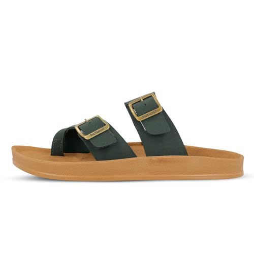 Image of WALKAROO Men's Slip-On Sandals|Soft Cushion Footbed, Adjustable Dual Buckle Straps,Lightweight Flexible Sole, Anti-Slip|Daily Wear, Casual,Office Wear Sandals|WGR53247