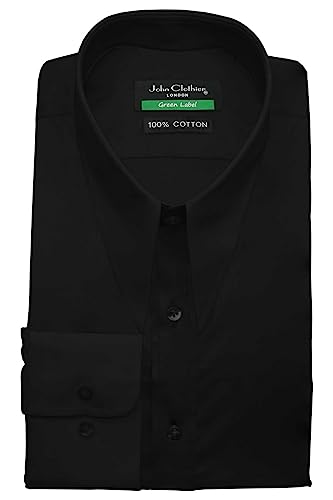 Men's Black Spear Collar Vintage Style Dagger Long Point Shirt Good Fellas Recreated Retro Clothing3