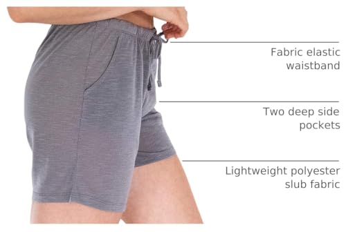 Image of Sexy Basics Women's Drawstring Shorts | Semi-Sheer Casual Lounge - Sleep - Spa Cover Up |Multipacks