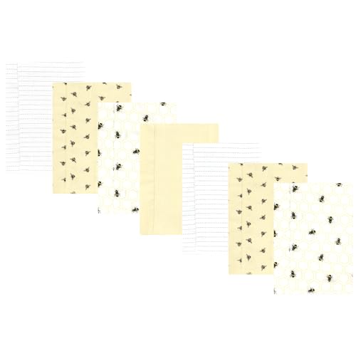 Image of Hudson Baby Unisex Baby Flannel Burp Cloth 7pk, Honey Bee, One Size
