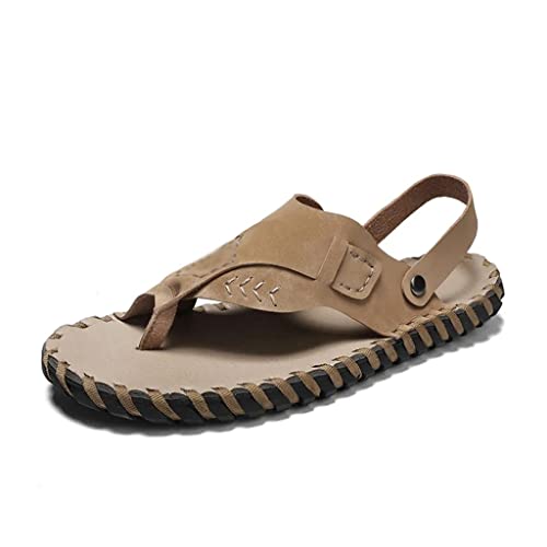 Men's Casual Sandals Male Handmade Comfy Soft Beach Slipper Breathable Leather Outdoor Leisure Shoes