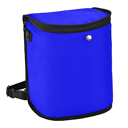 Image of Wudan Small Car Trash Can Blue Accessories for Garbage Storage Organizer with Lid Waterproof Portable Auto and Truck Interior Seat Bin