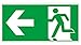 Original Hochwertiges Notausgangsschild stark langnachleuchtend + selbstklebend - Protecticure Fluchtwegschild aus PVC - Pfeil Links - Notausgang Schild - Rettungszeichen/Rettungsschild/nachleuchtend
