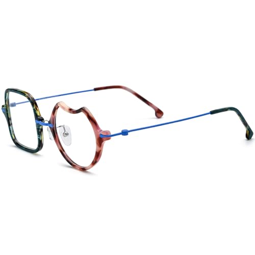 Image of FONEX Acetate Titanium Glasses Frame Men 2024 New Square Eyeglasses Spectacles Eyewear F85843