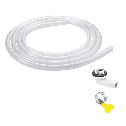 LckCryspho 排水ホースエルボフィッティング 100200300cm ? エアコン室外機用曲げ可能なPVCパイプ 接続部の水漏れ防止設計 (6フィート)