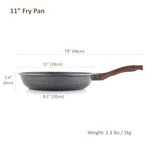 SENSARTE 28cm Schweizer Granit Beschichtung Antihaft Bratpfanne Skillet – Ansicht 3