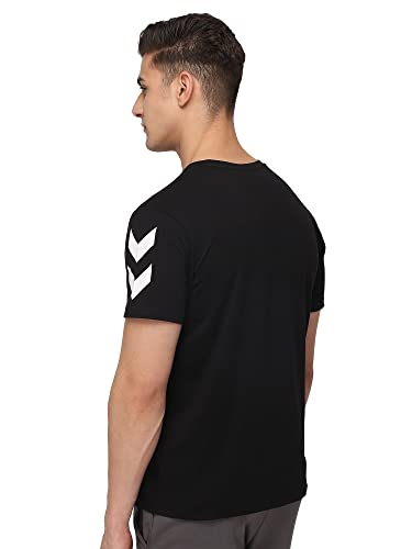Image of hummel Legacy Round Neck Cotton Rich Half Sleeve Solid Regular fit Cottonpoly T-Shirt for Men Comfortable Soft Breathable Fabric Stretchable for Everyday Use Ideal for Casualwear