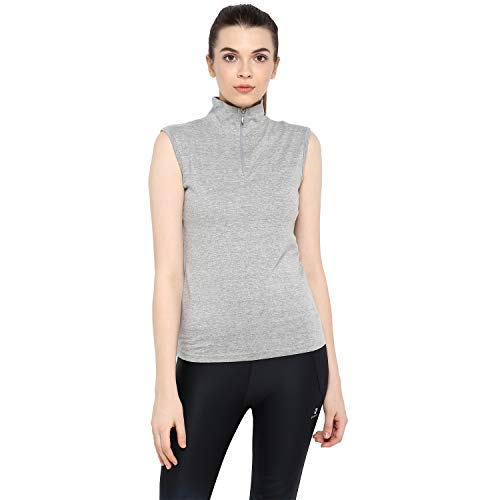 Image of Ap'pulse Women's Sleeveless 1 /4 Zip Hineck Tshirt(Pack of 2)