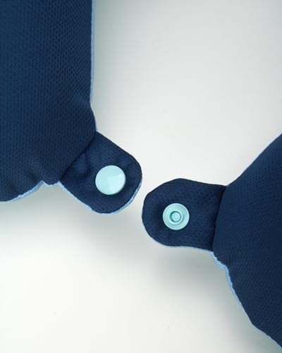 Almohada cervical de espuma viscoelástica azul miniatura 4